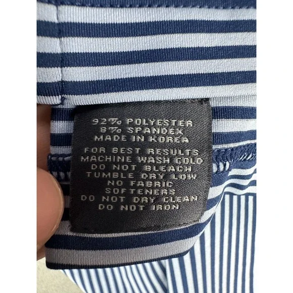 Turtleson Polo Shirt Mens Large Blue Zurich Classic TPC Performance Golf New - Picture 9 of 9